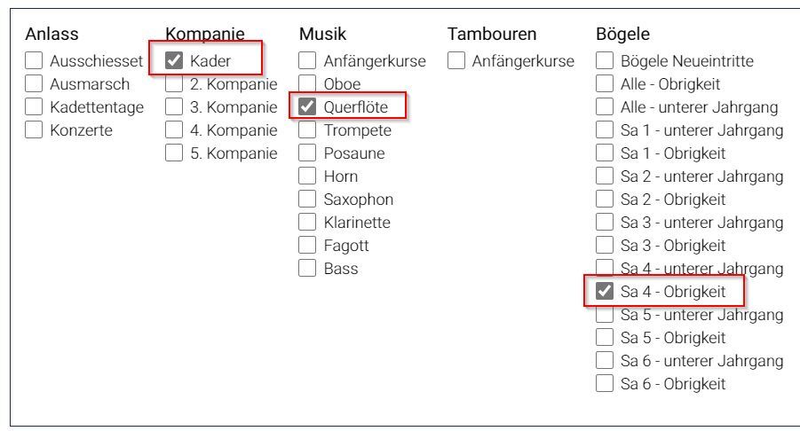 Hilfe beim Handling der Termine