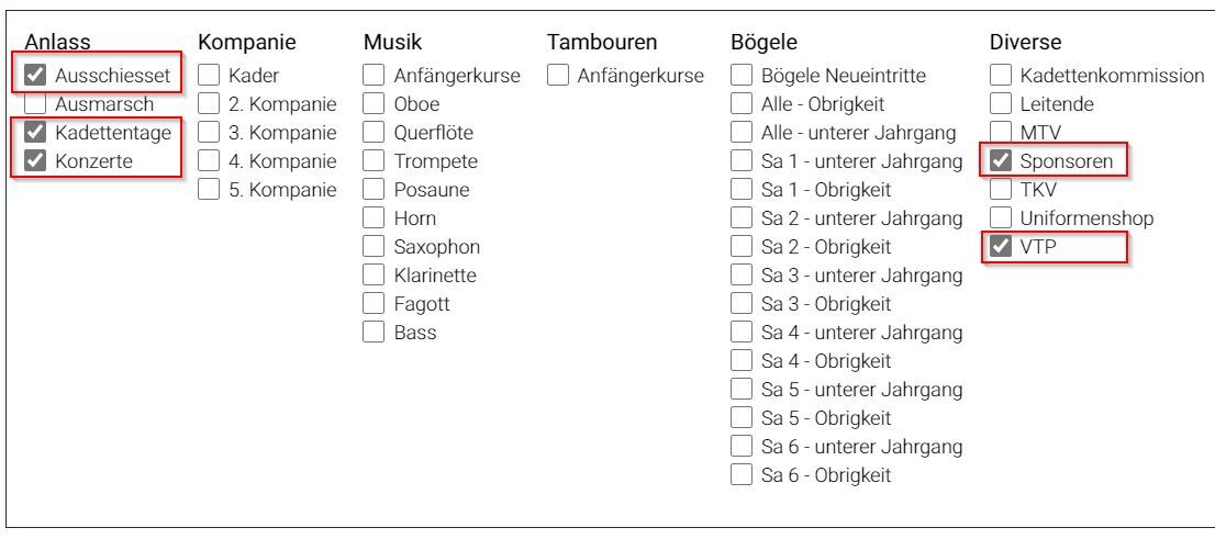 Hilfe beim Handling der Termine